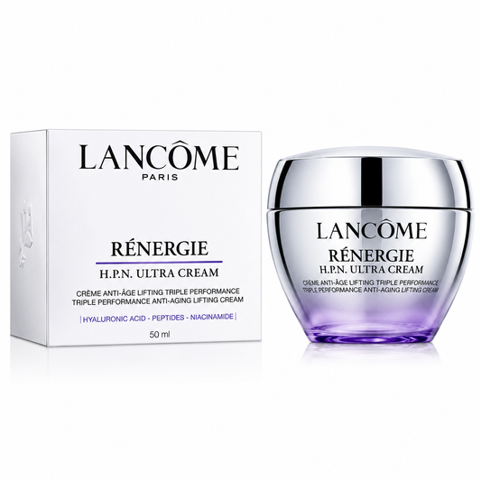Lancème Rénergie H.P.N. Ultra Cream jar and packaging on a white background