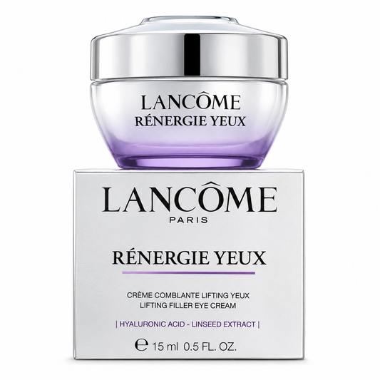 Lancème Rénergie Yeux eye cream jar and packaging on a white background
