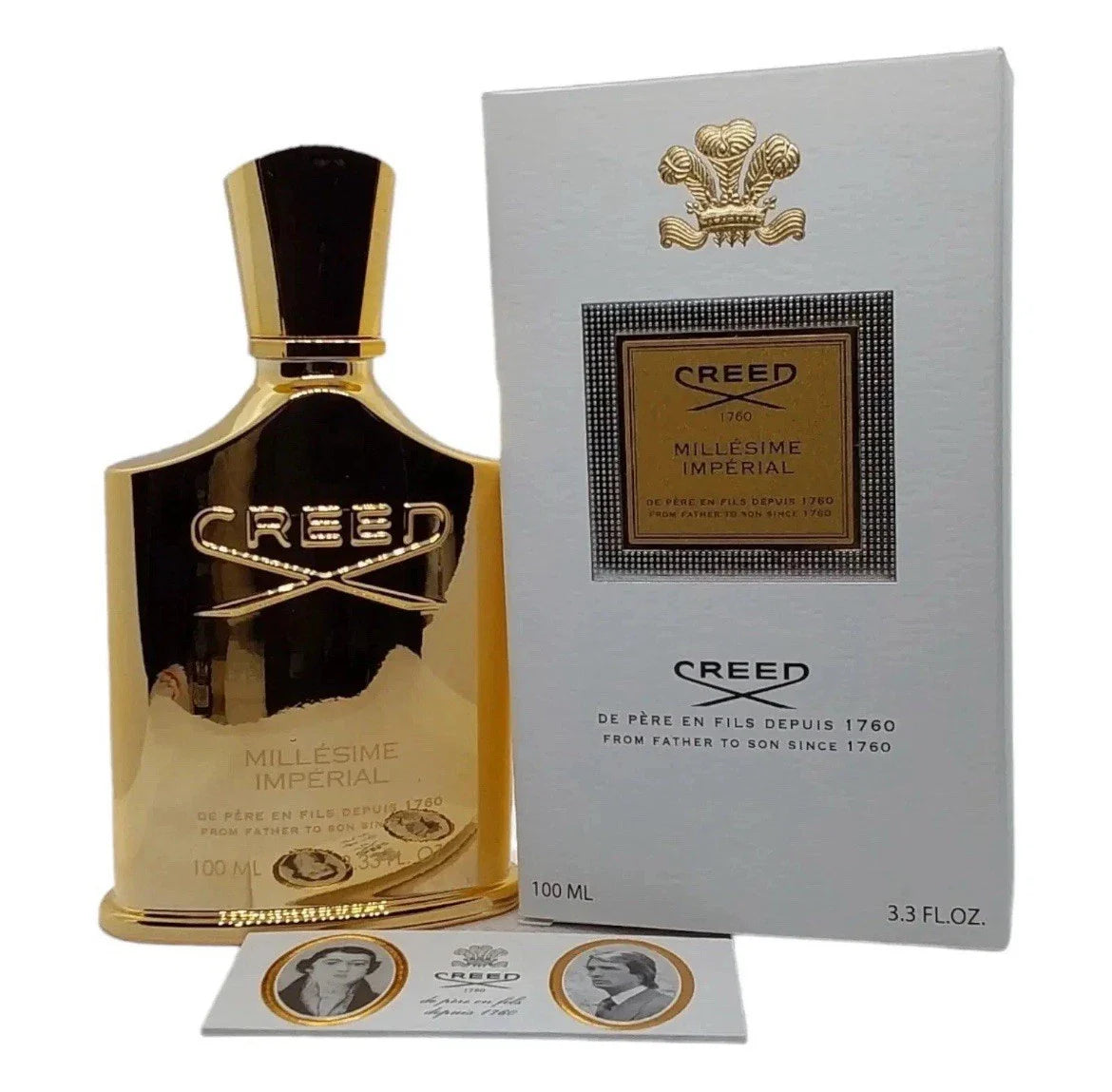 Creed Millesime Imperial perfume bottle and packaging on a white background